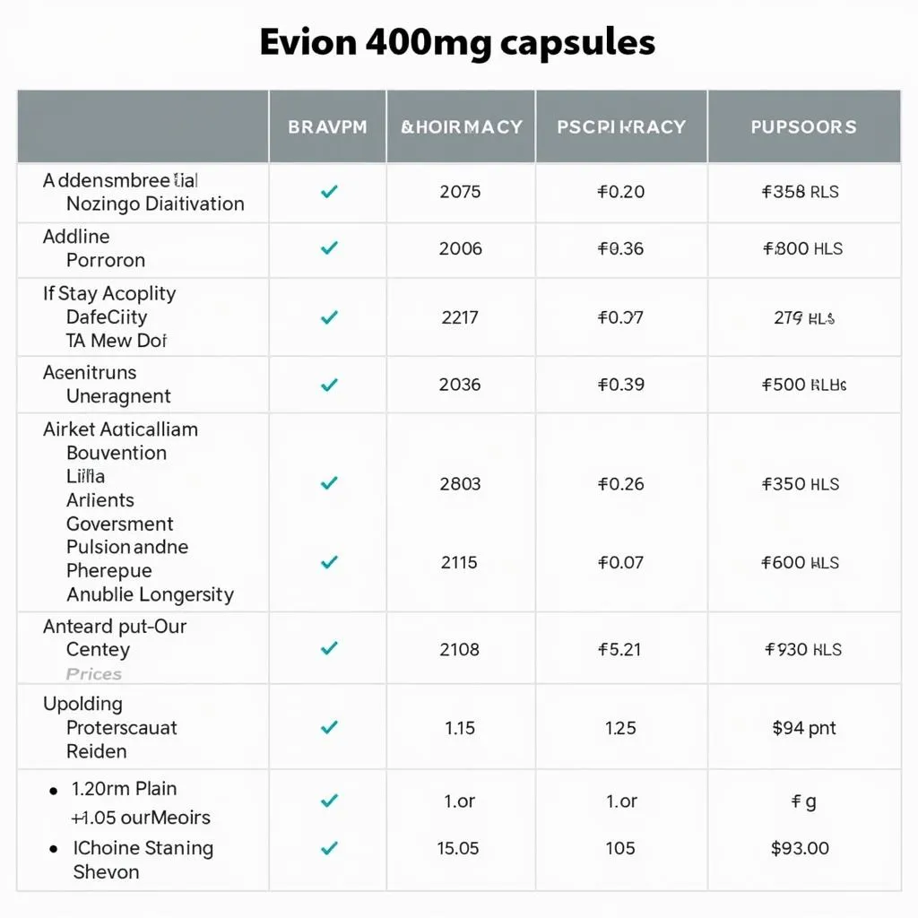 Evion Capsule 400mg Price Comparison in Pakistan