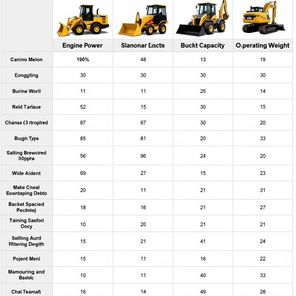 Excavator Features Comparison