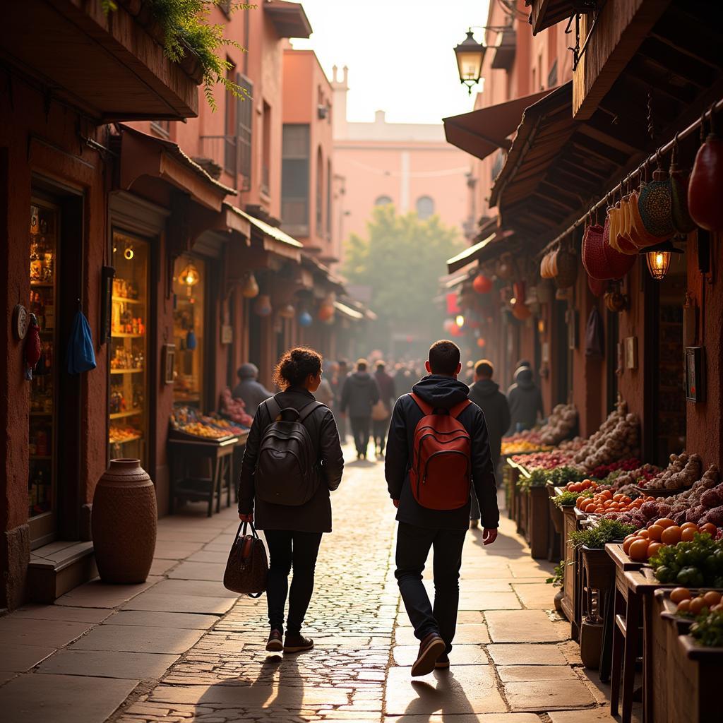 Tourists Exploring Morocco