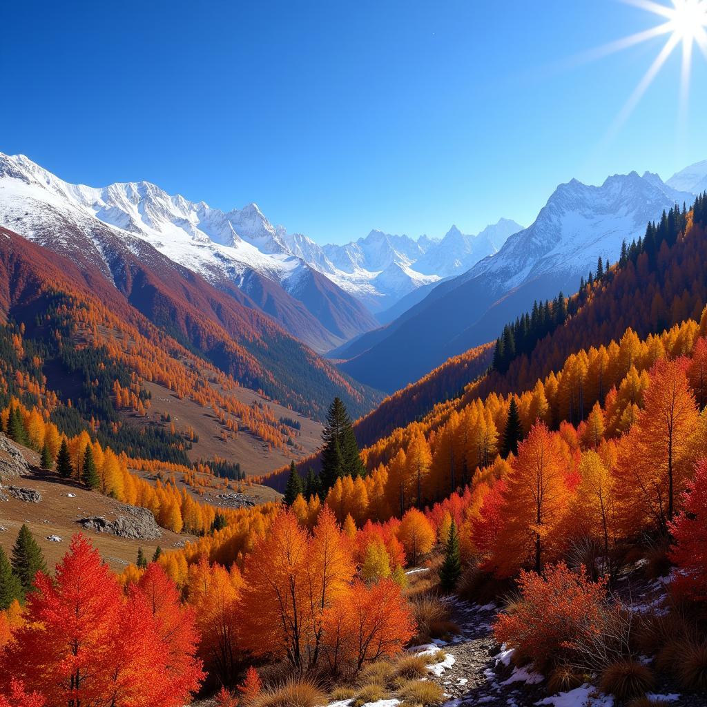 Autumn Leaves in Northern Pakistan