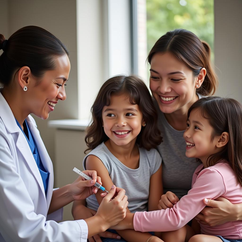 Family Getting Vaccinated