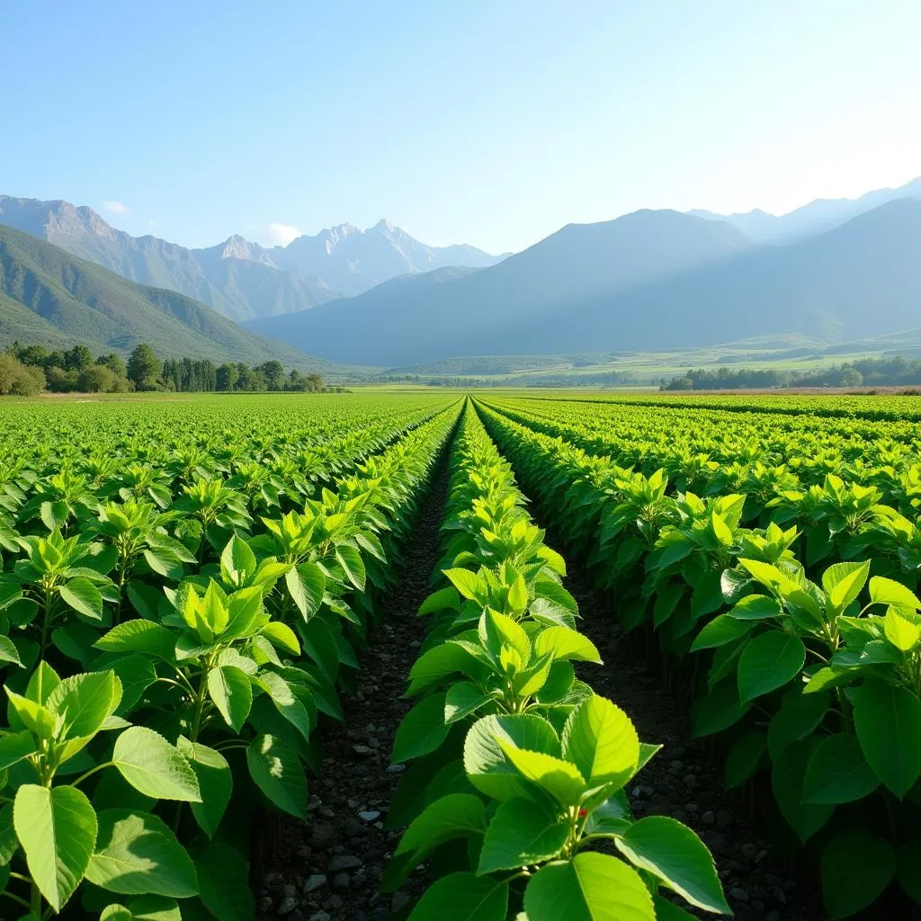 Fava bean field in Pakistan