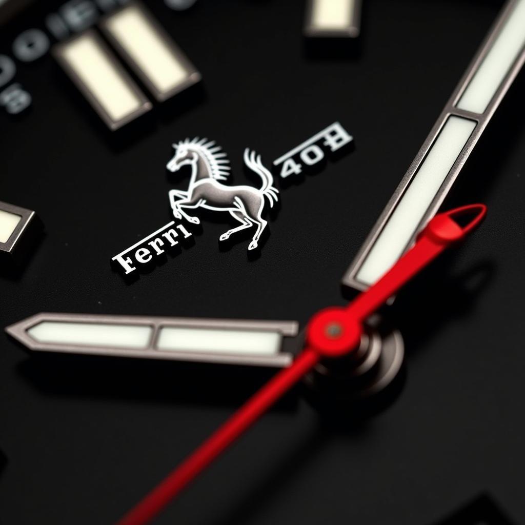 Close-up of a Ferrari Watch