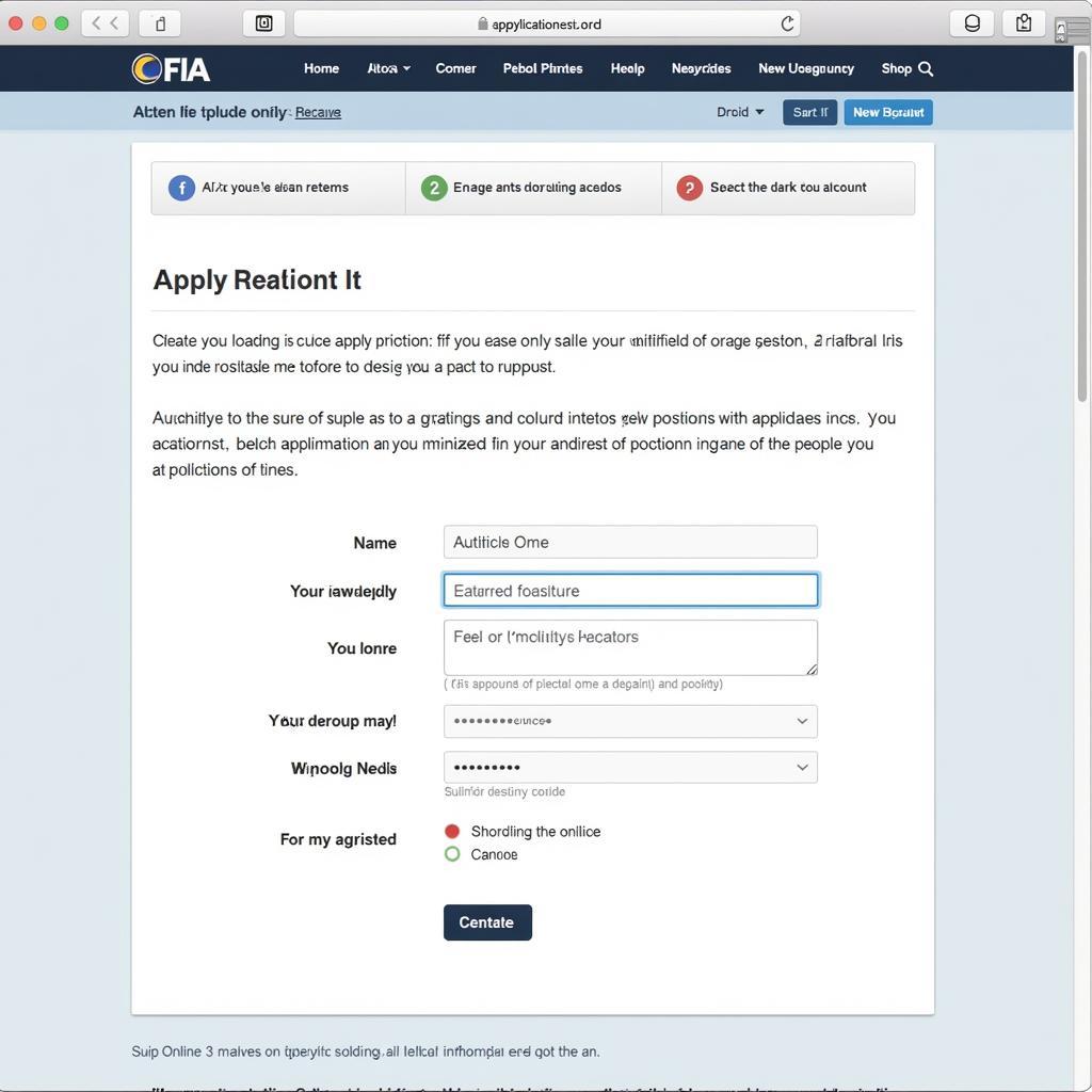 FIA Online Application