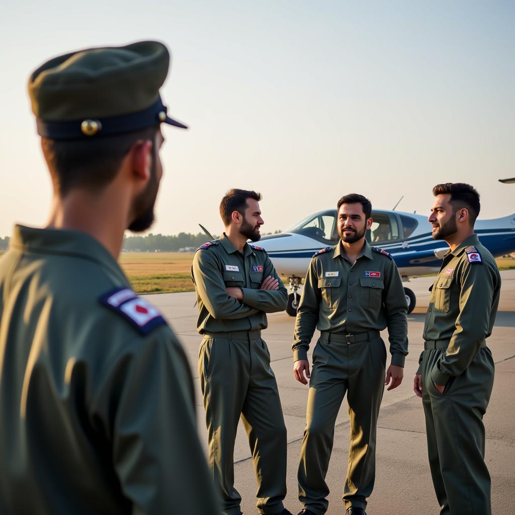 Students training at flight school in Pakistan