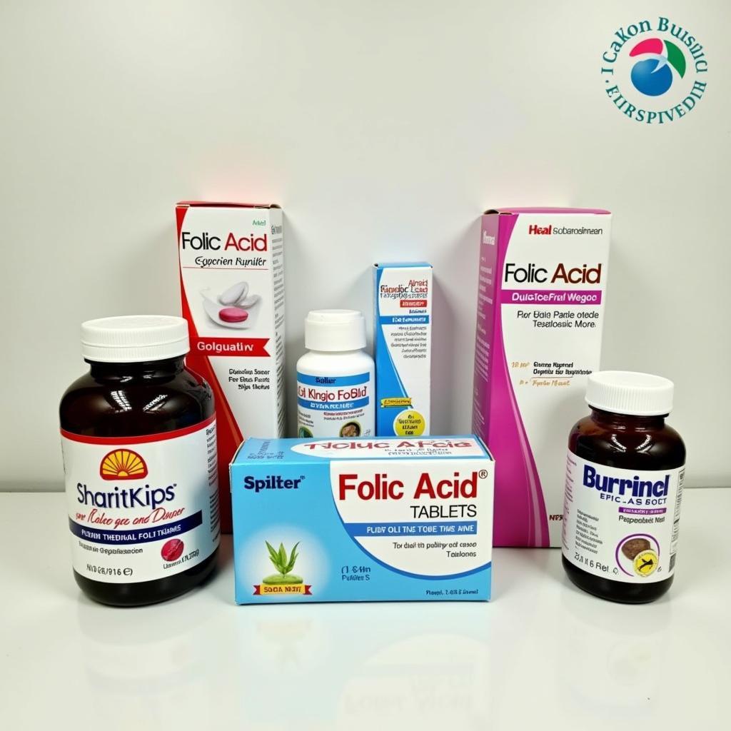 Various folic acid brands and supplements