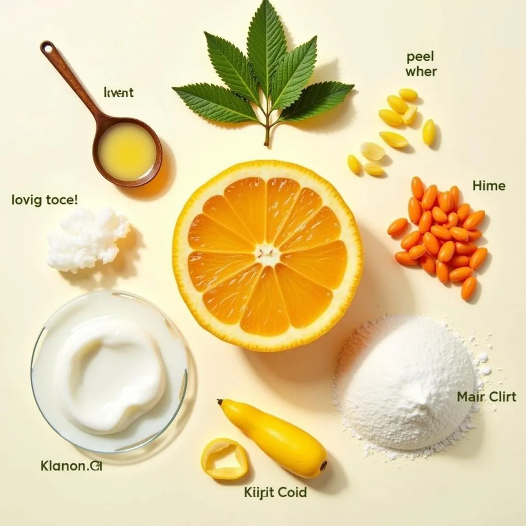 Foot whitening cream ingredients close-up