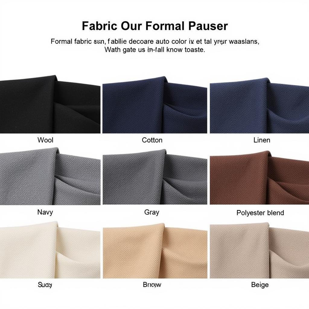 Formal Trouser Fabric and Color Options