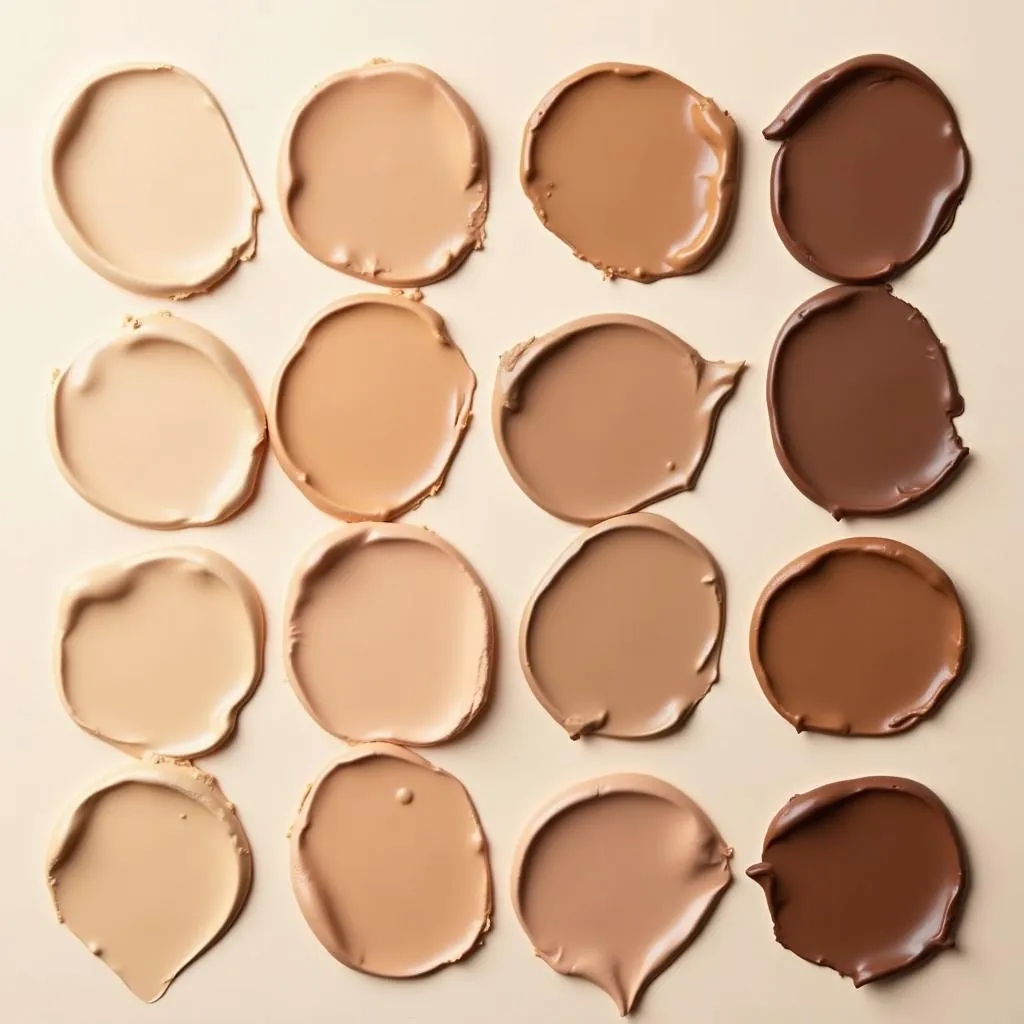 Various foundation shades for Pakistani skin tones