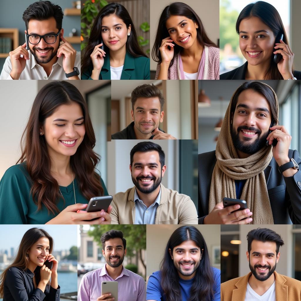 People in Pakistan using their phones for free internet calling