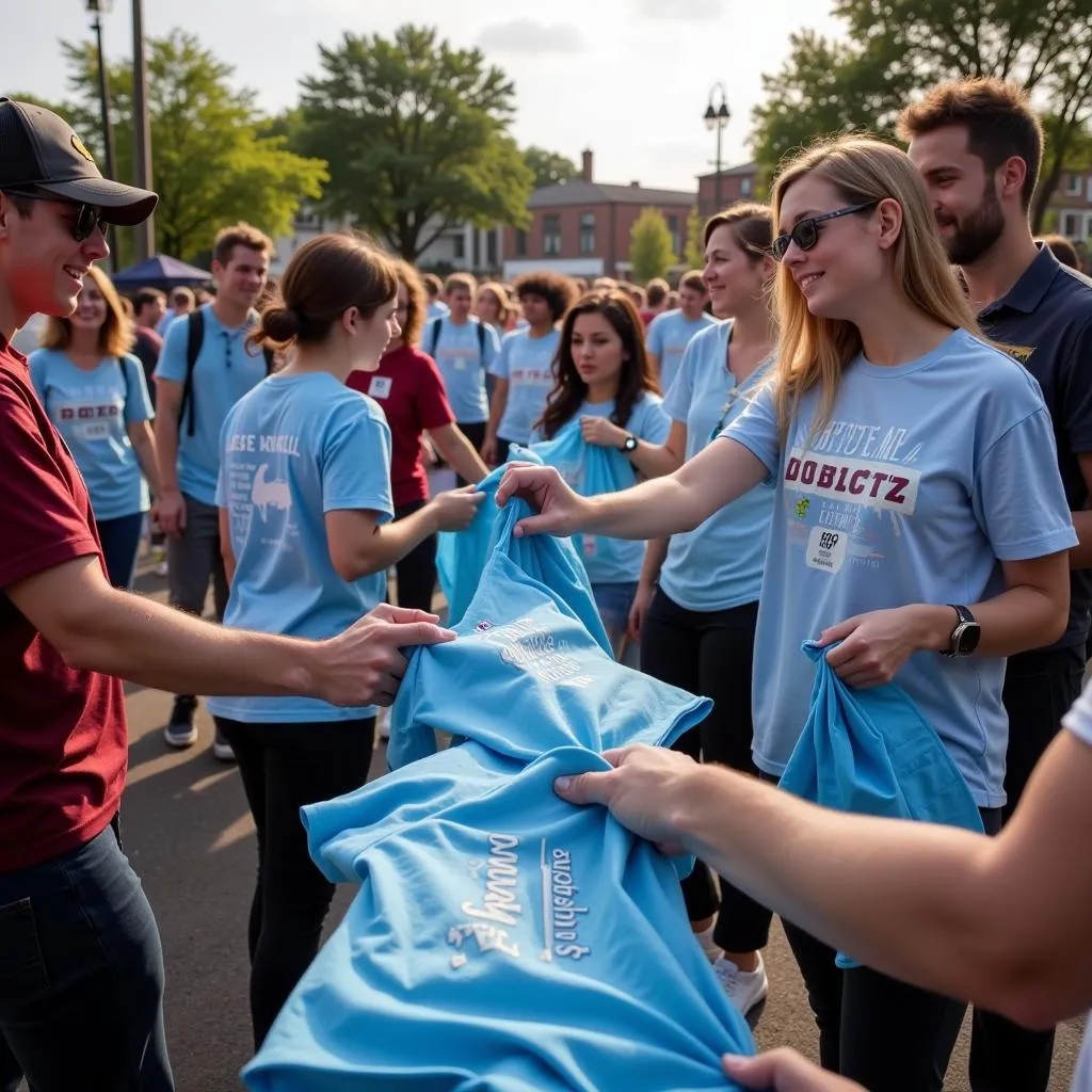 Free T-Shirt Giveaway at Local Event