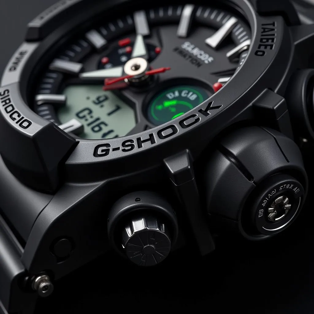 Close-up of a G-Shock Watch's Features