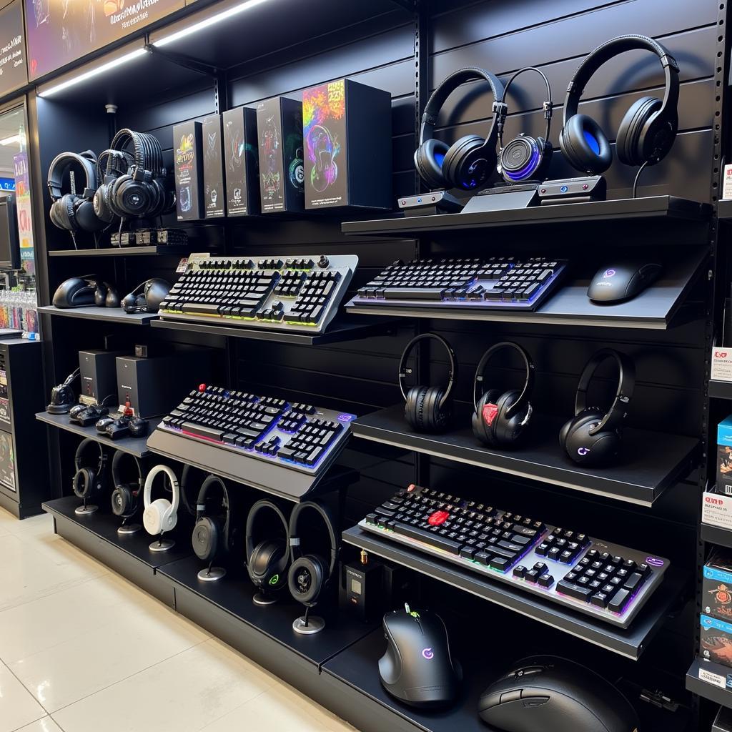 Gaming Peripherals Displayed in a Store