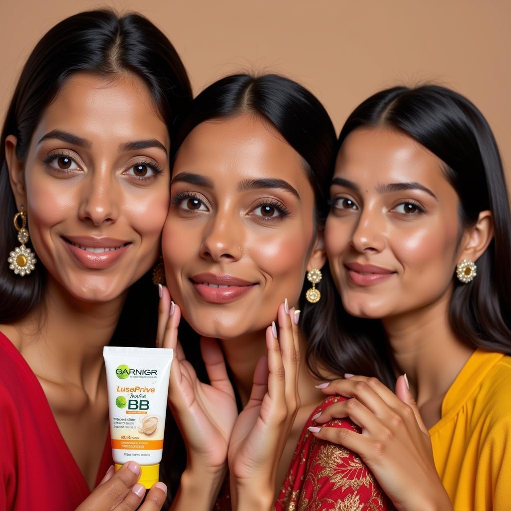 Women in Pakistan using Garnier BB cream