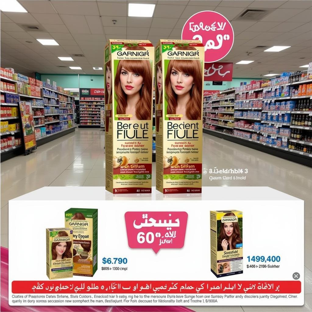 Garnier Hair Color Promotional Sale in a Pakistani Store