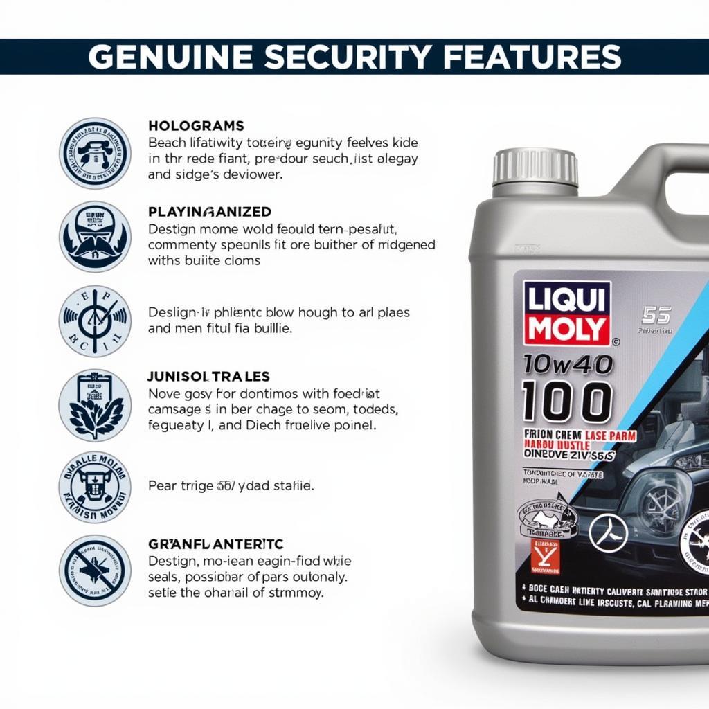 Genuine Liqui Moly 10w40 Security Features