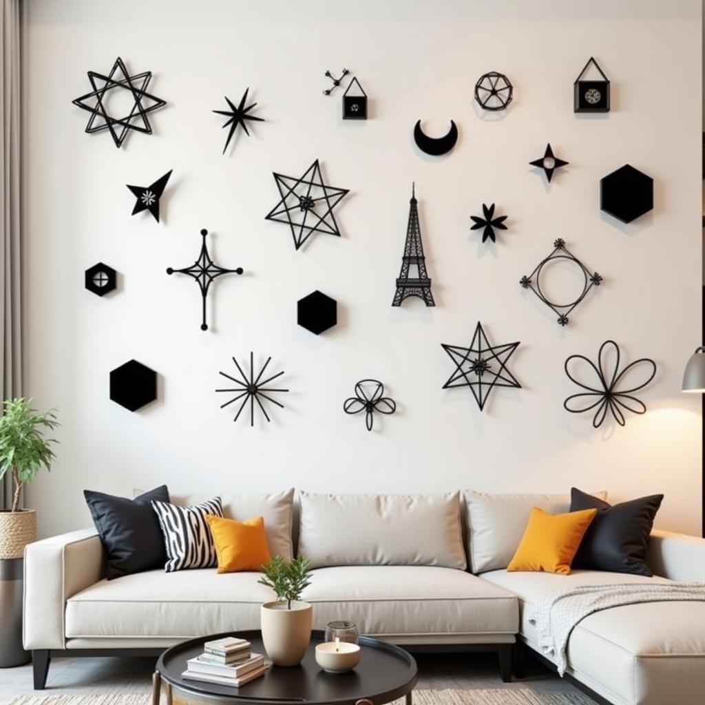 Geometric Acrylic Wall Stickers for Modern Home Decor in Pakistan