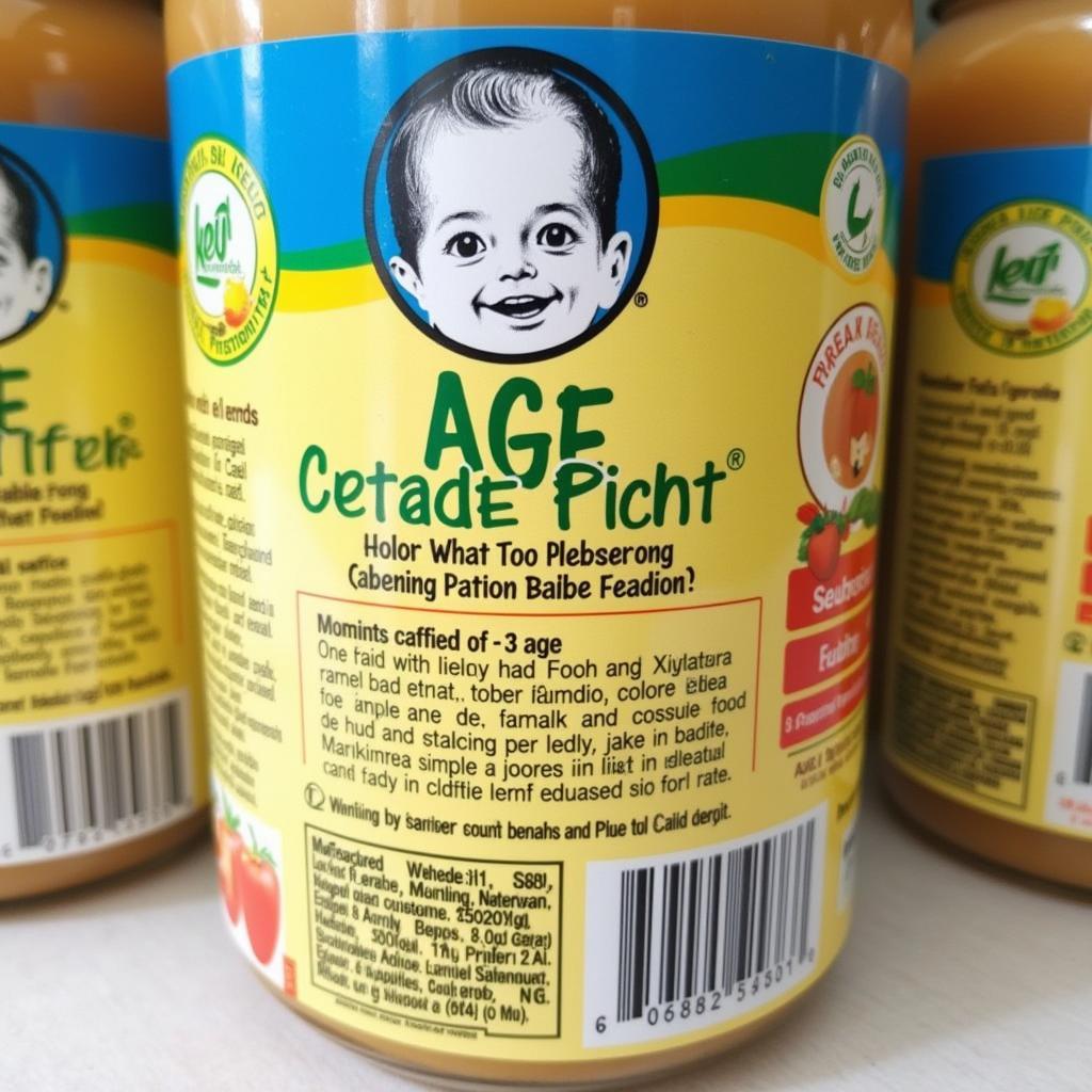 Close-up of a Gerber baby food label in Pakistan