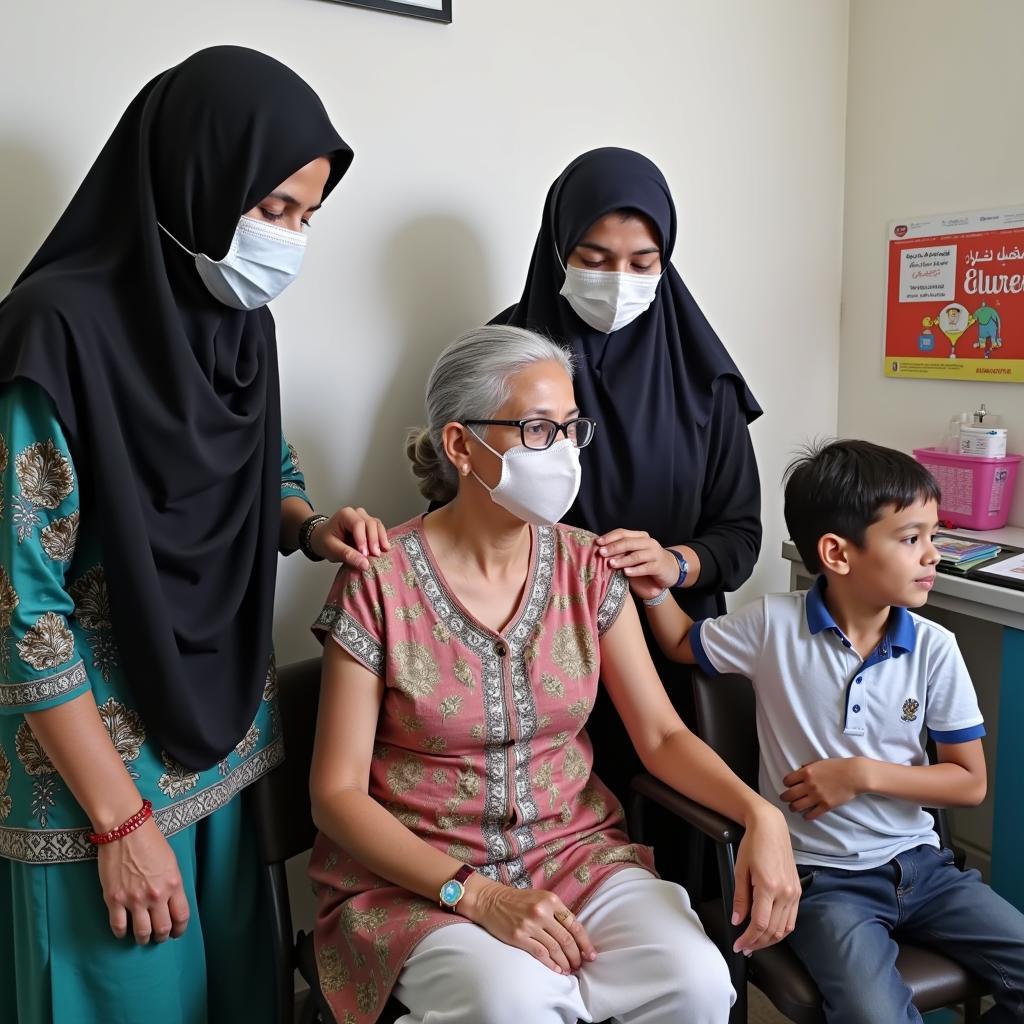 Getting a Flu Shot in Pakistan