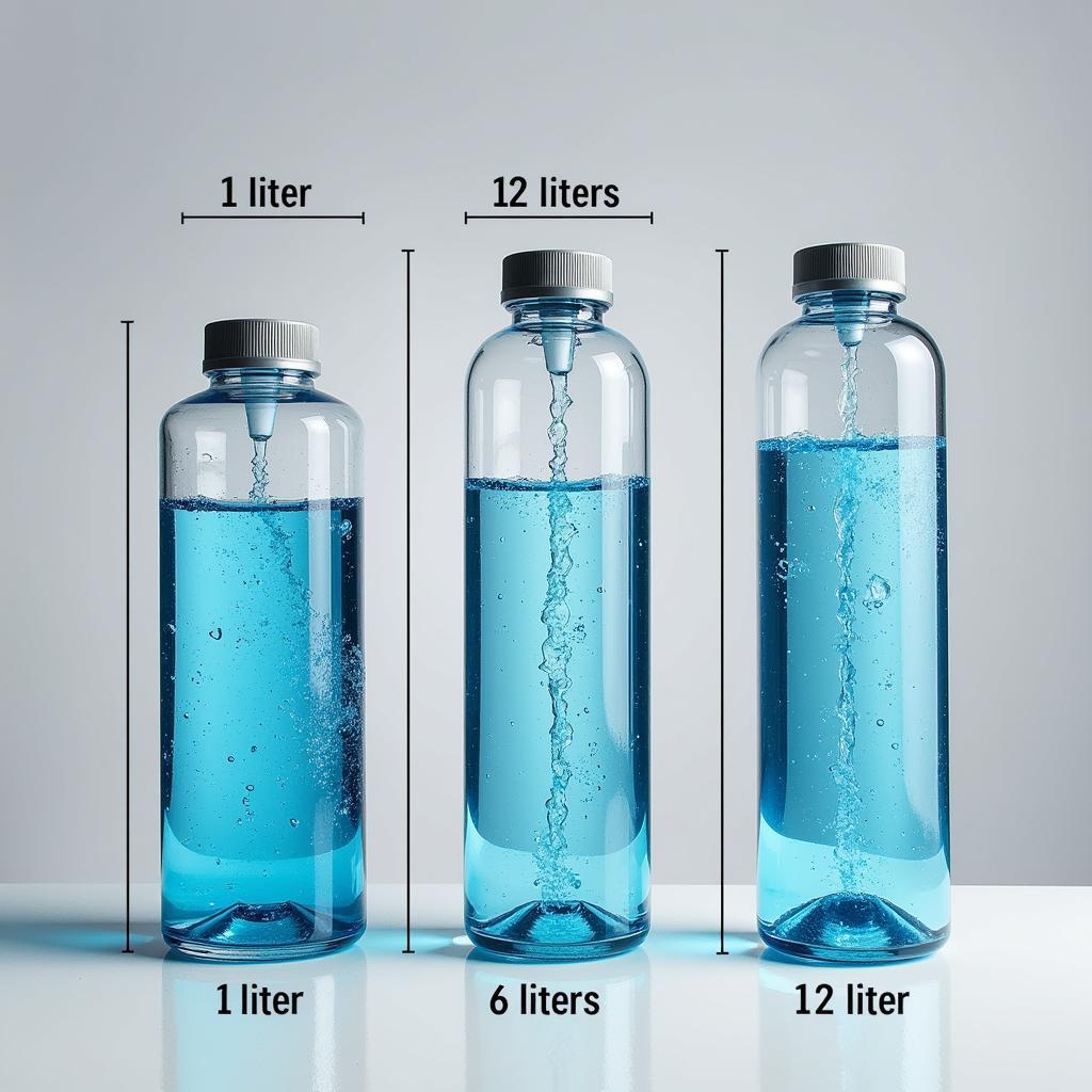 Comparing the sizes of different geyser capacities