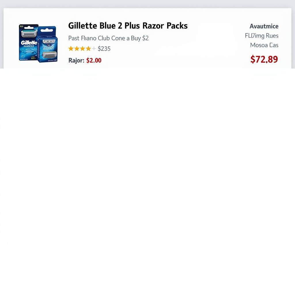 Online Shopping for Gillette Blue 2 Plus Razors in Pakistan