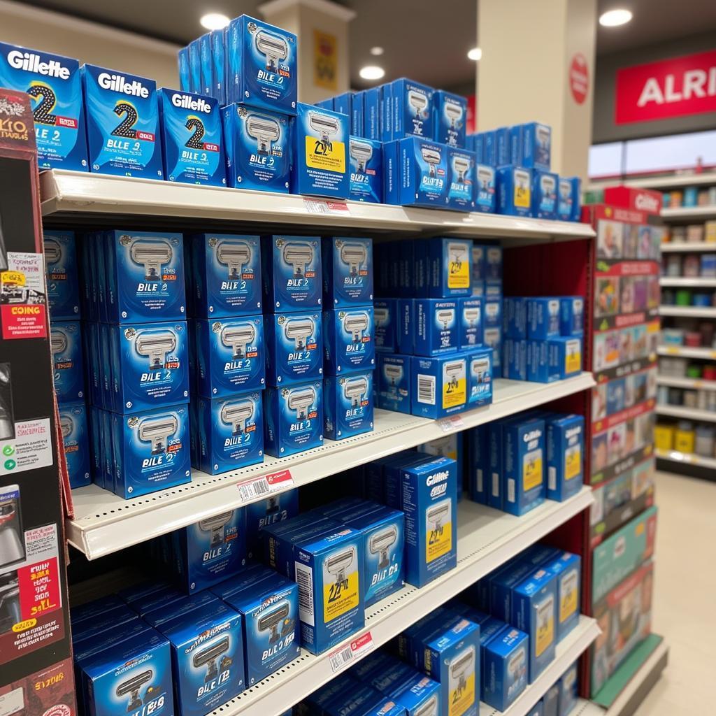 Gillette Blue 2 Plus Razors on Display in a Pakistani Store