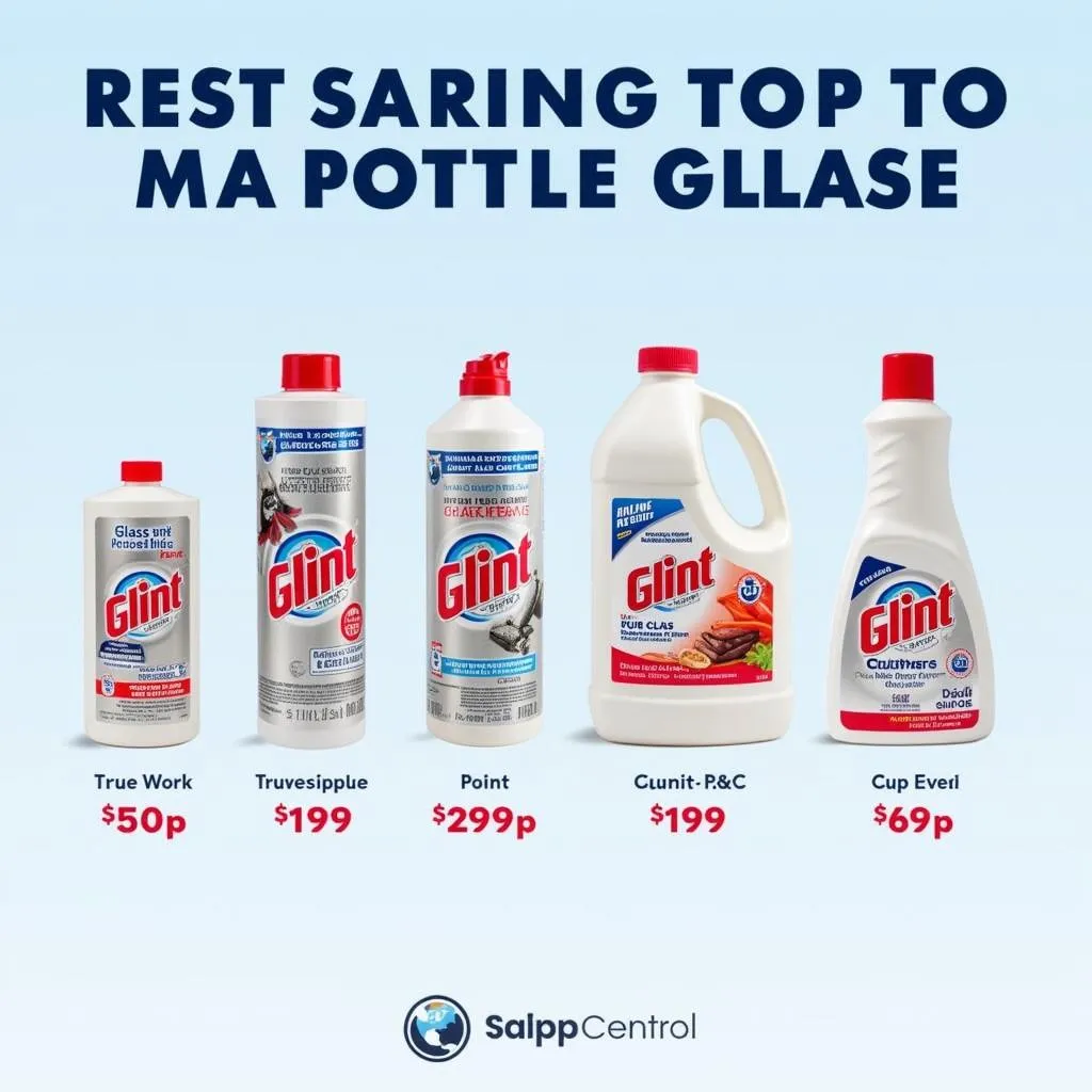 Glint glass cleaner in different sizes.