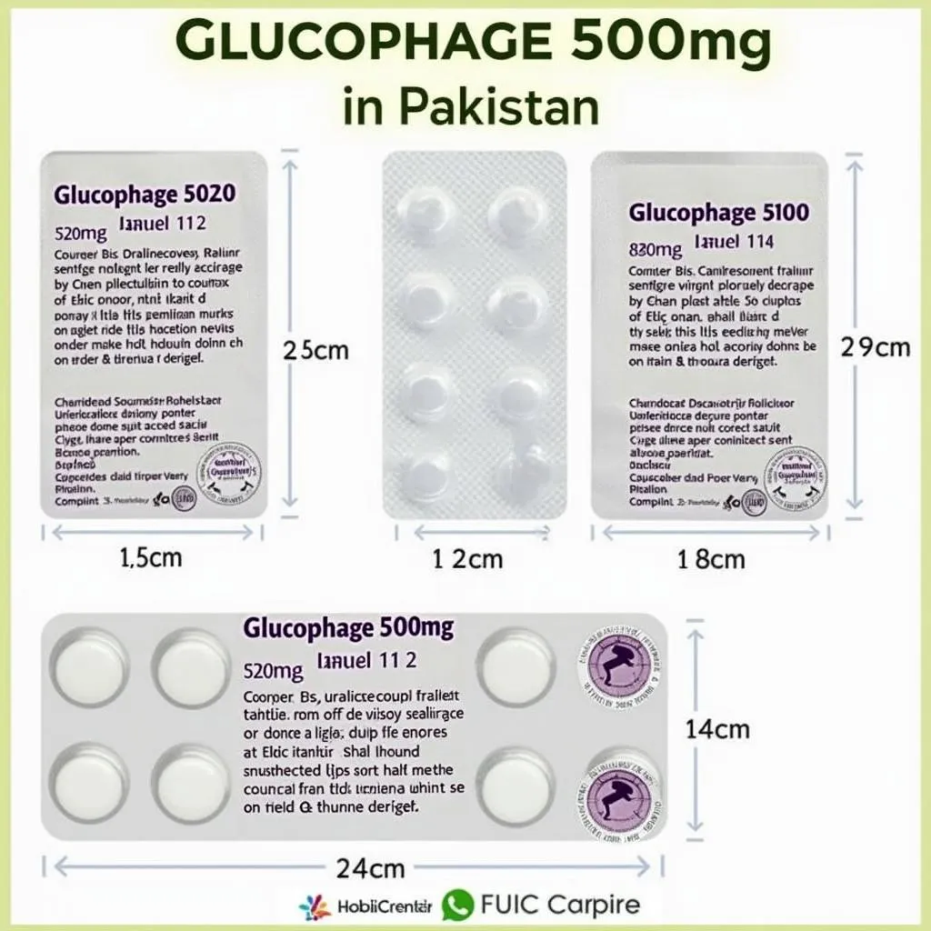 Typical Glucophage 500mg Packaging in Pakistan