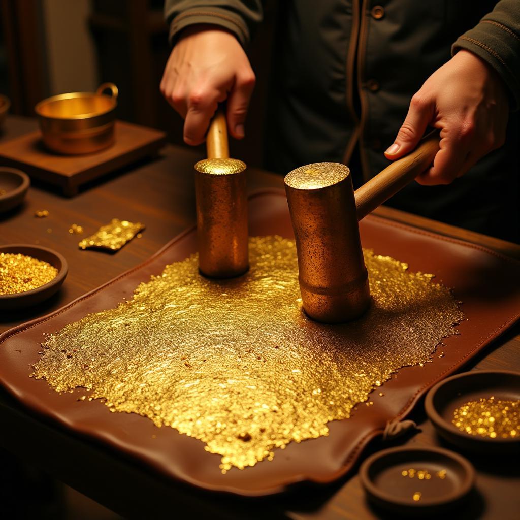 Traditional Gold Leaf Hammering