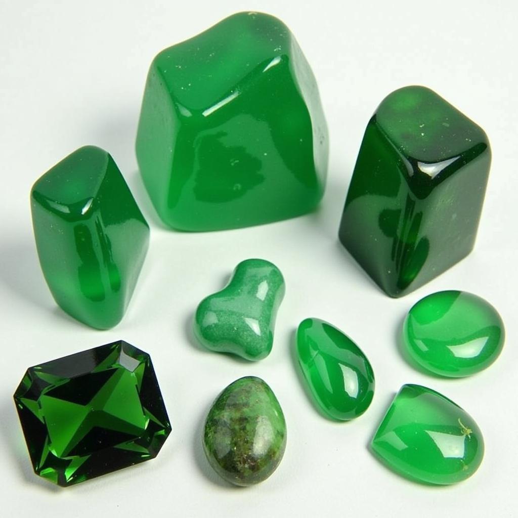 Green Aqeeq Stone Color and Clarity Variations