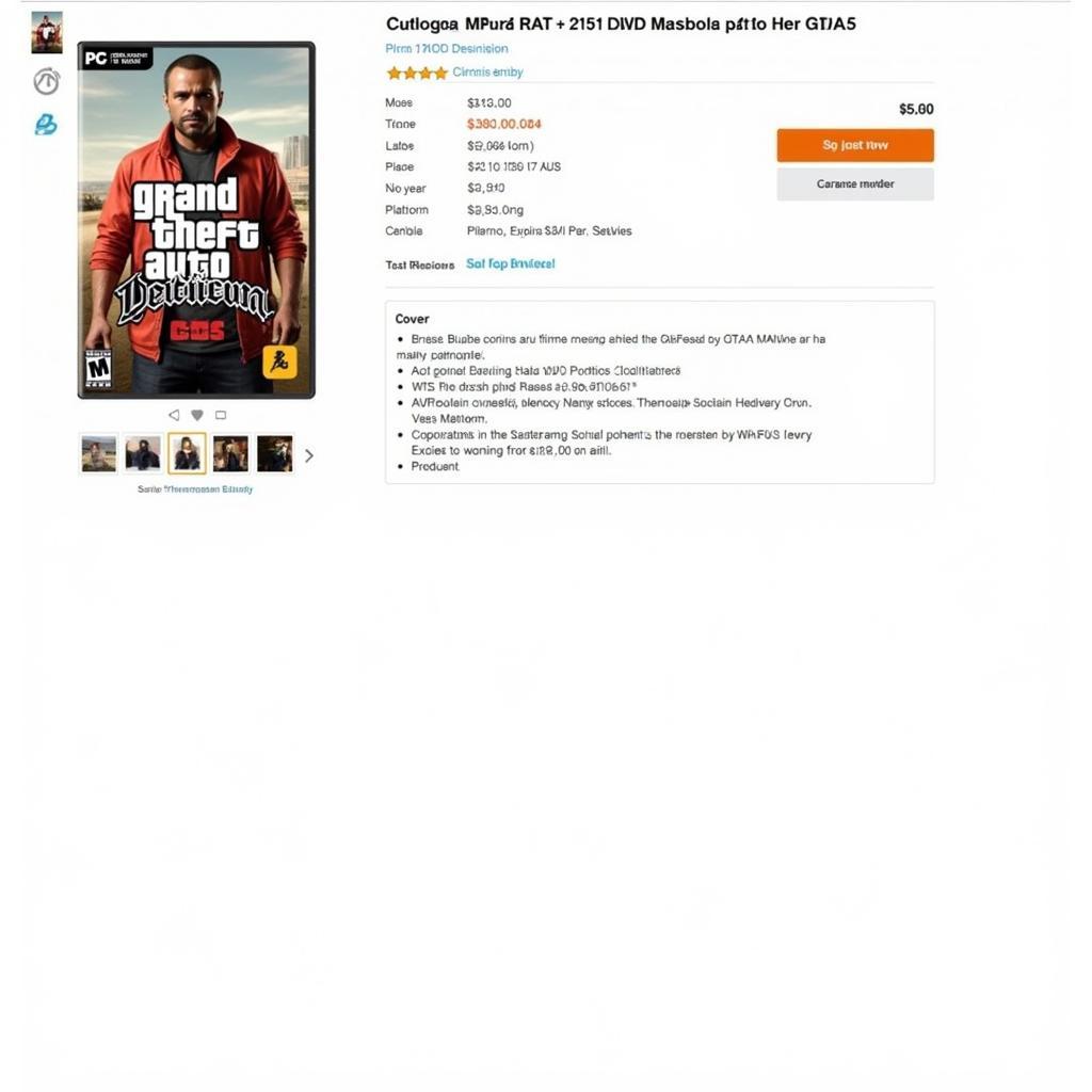 Online Marketplace Listing for GTA 5 DVD in Pakistan