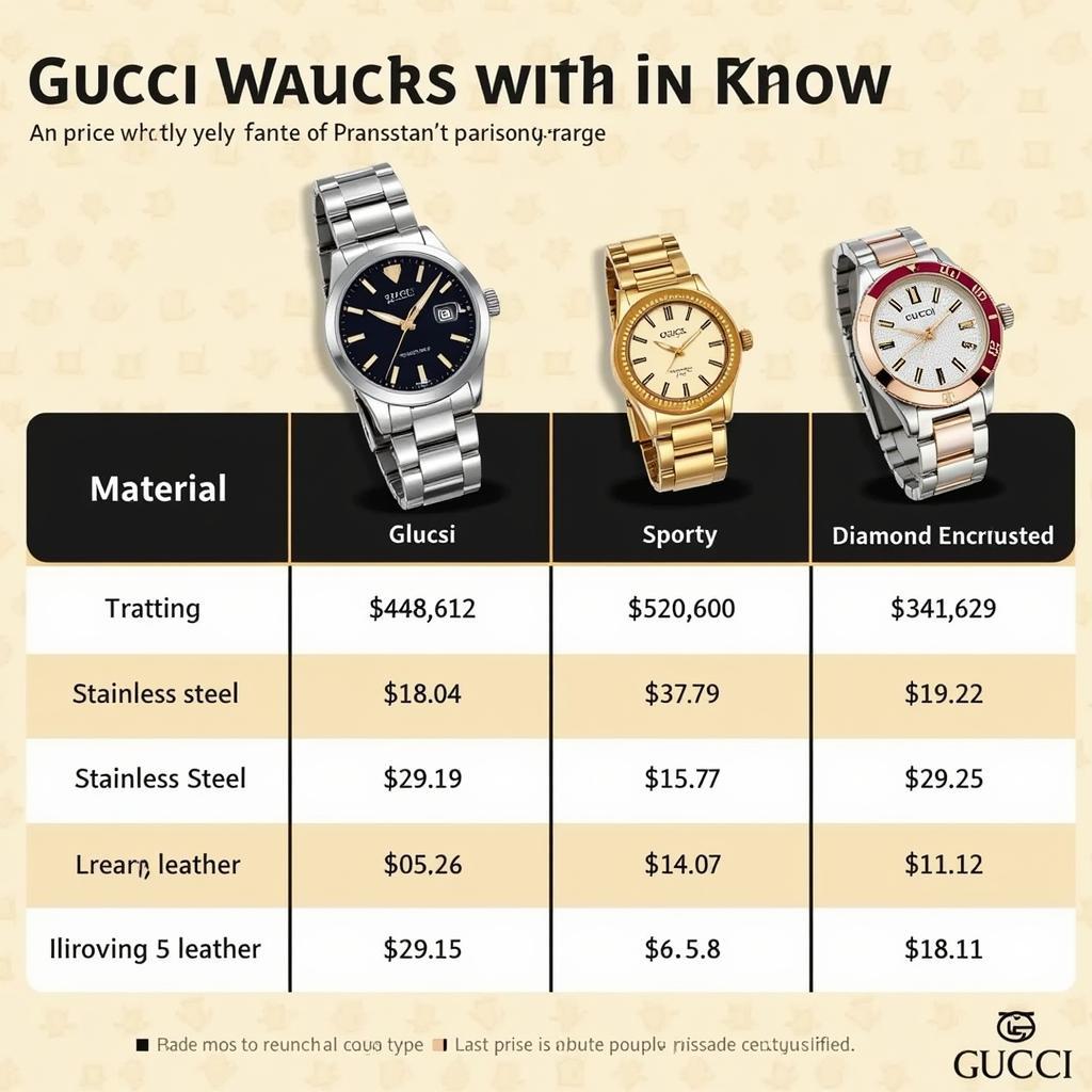 Gucci Watch Price Range in Pakistan