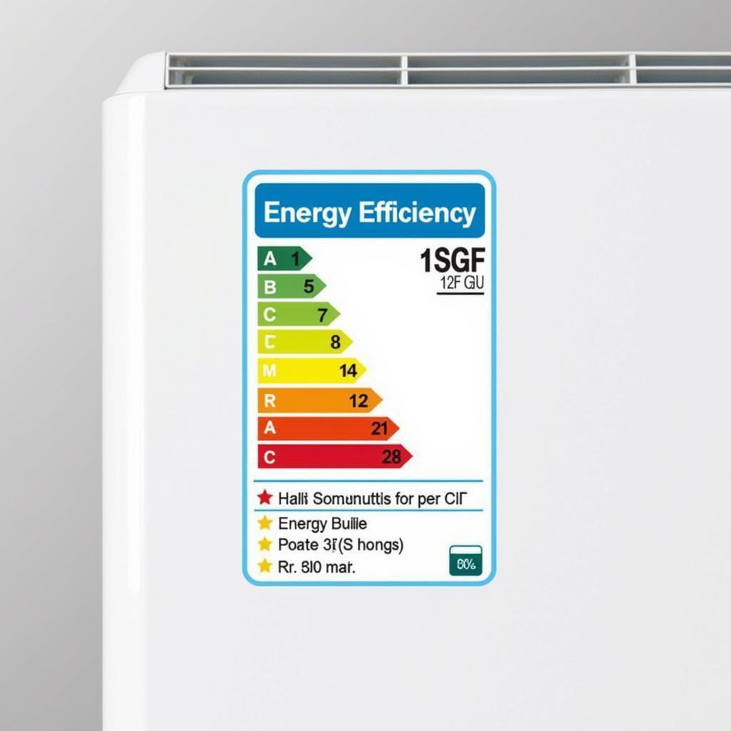 Haier 12SGF AC Energy Efficiency Label