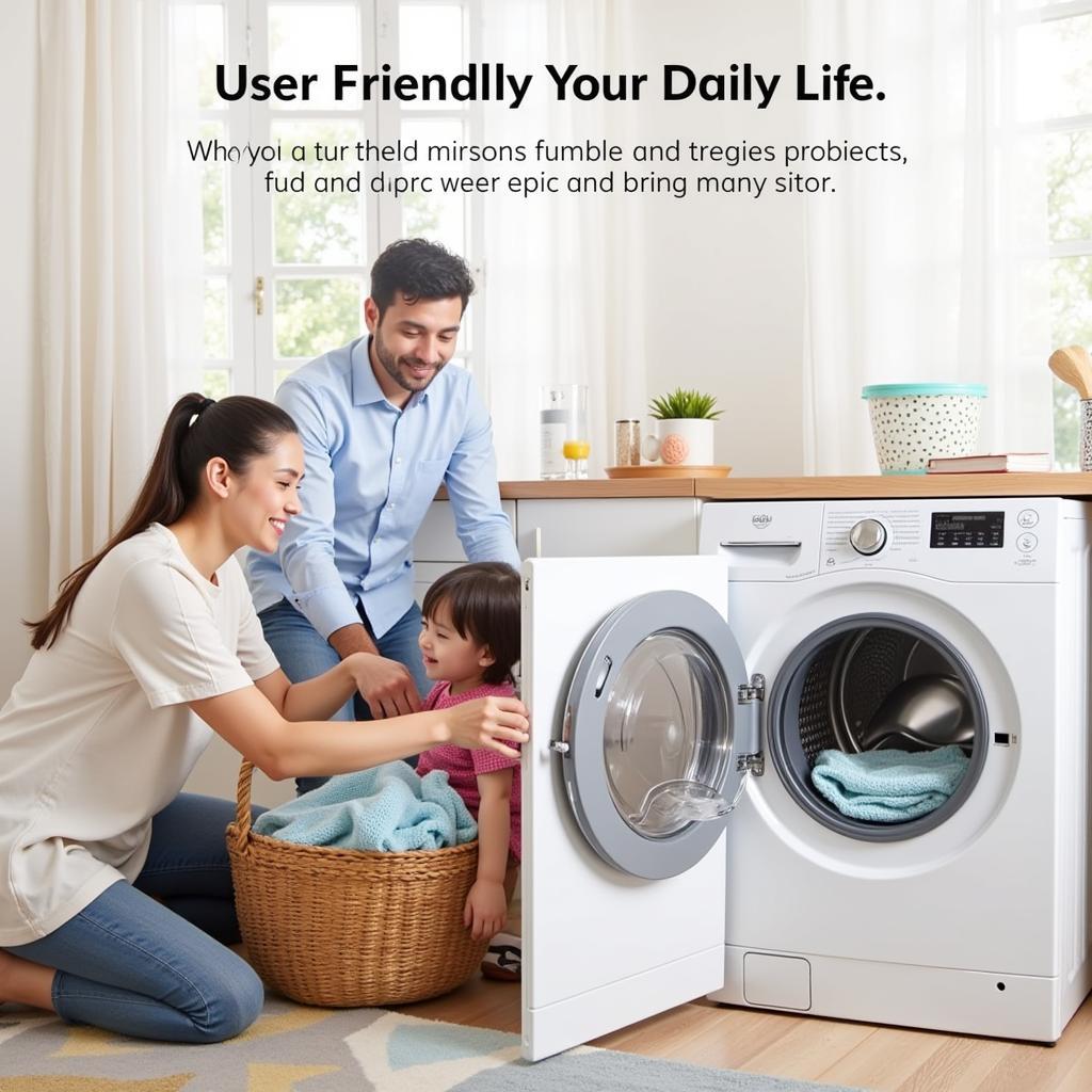 Family Using Haier HWM 150-826 Washing Machine