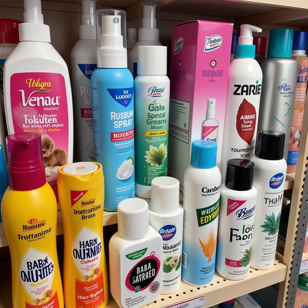 Hair Removal Sprays on Display