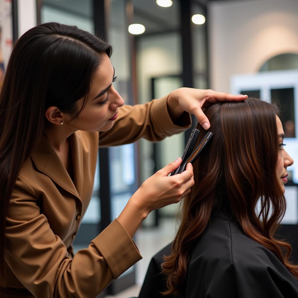 Hair Streaking Consultation at a Salon in Pakistan