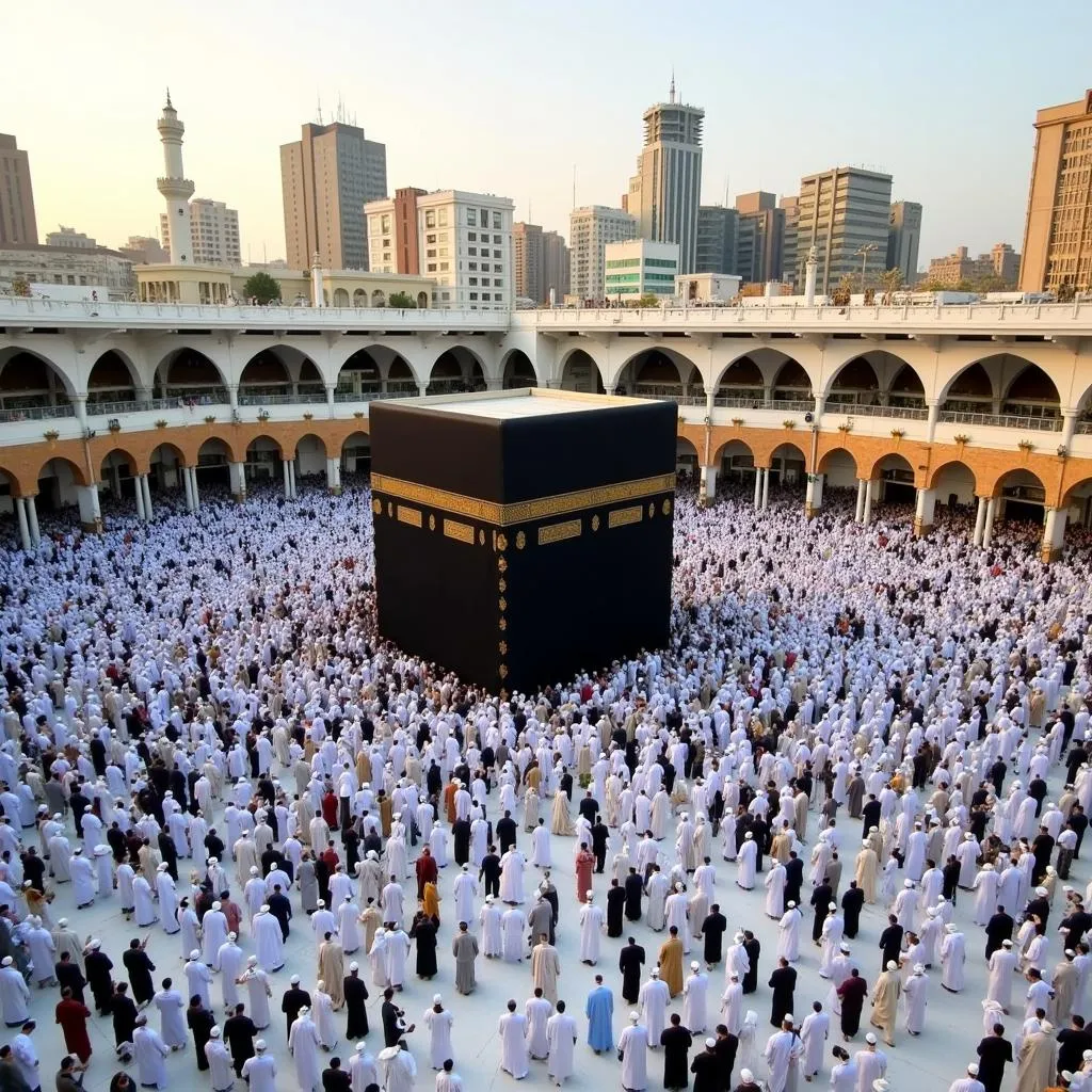 Limited number of pilgrims at the Kaaba during Hajj 2021