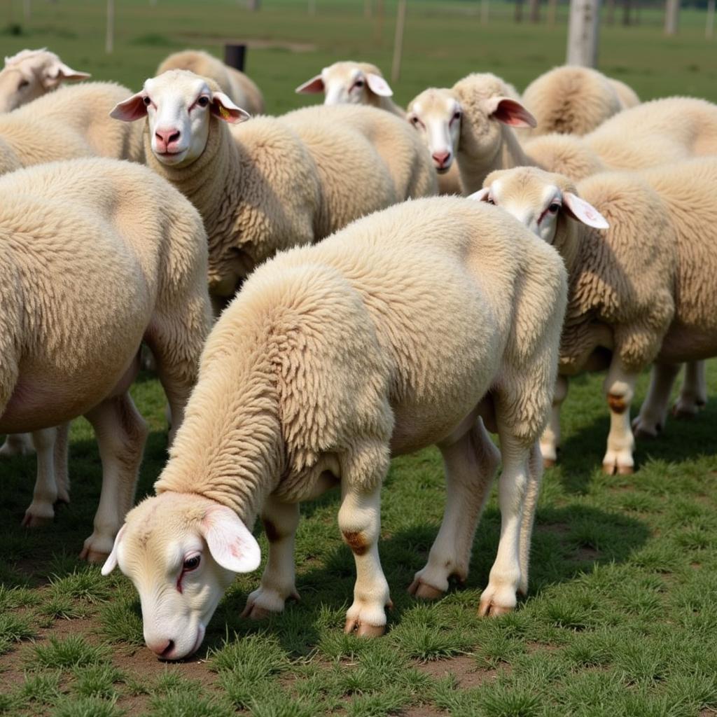 Healthy Sheep on a Pakistani Farm