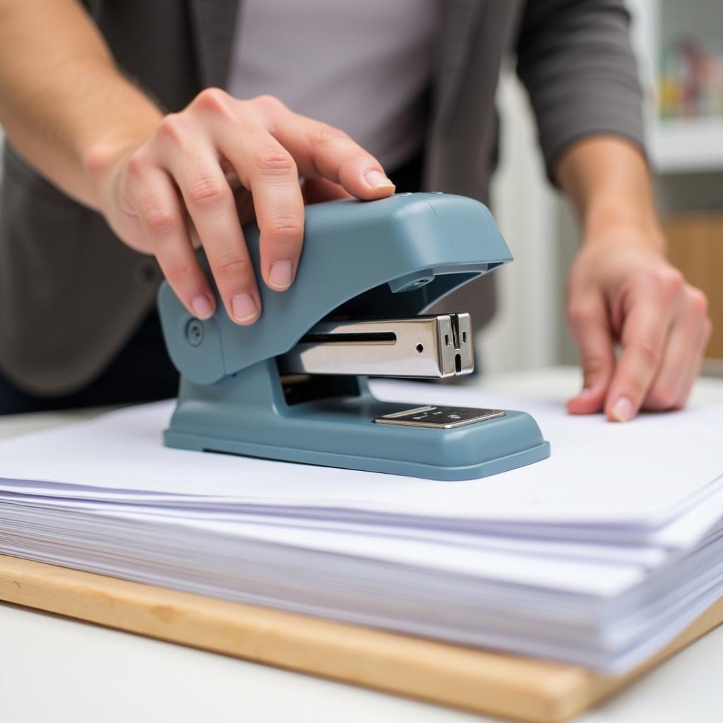 Using a Heavy Duty Stapler for Thick Documents