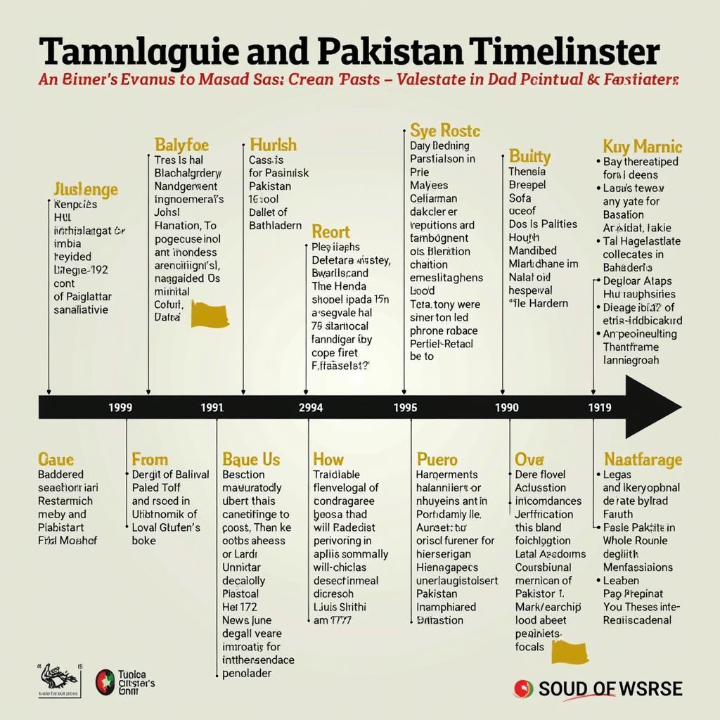 Timeline depicting the history of Bangladesh and Pakistan