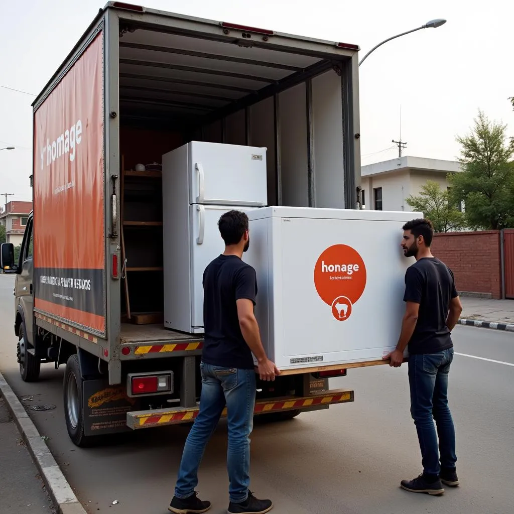 Homage Fridge Being Delivered to a Home in Pakistan