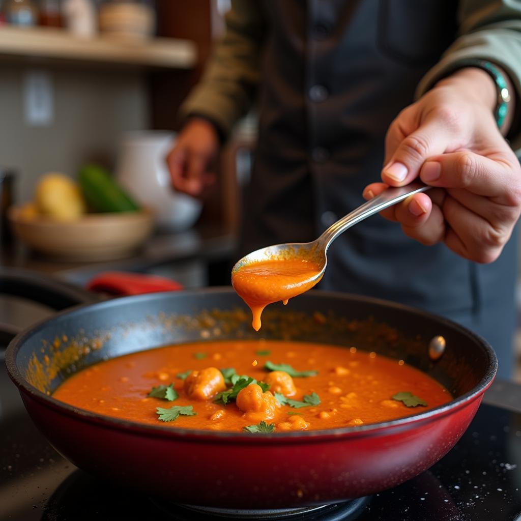 Sriracha Sauce in a Pakistani Kitchen