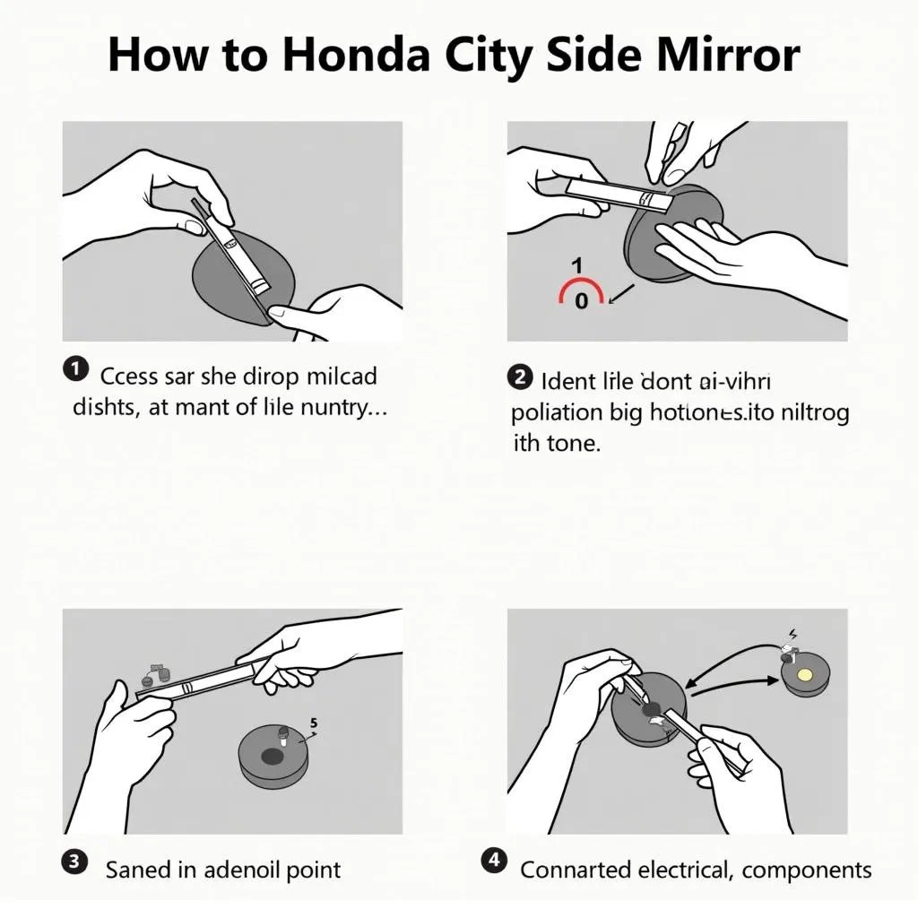 Installing a Honda City Side Mirror