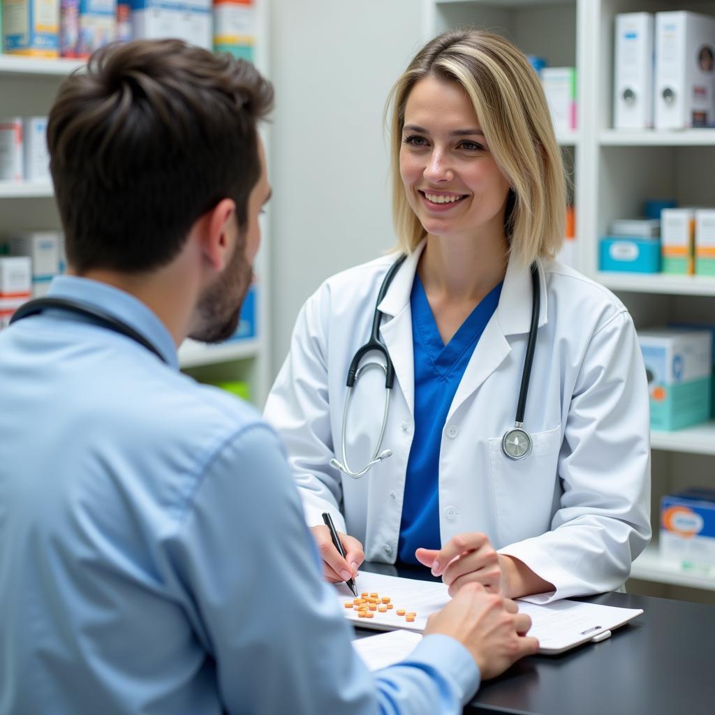 Hospital Pharmacist Counseling Patient