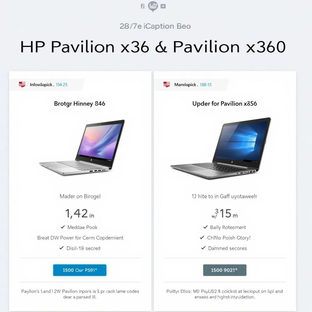 Different HP Pavilion x360 models