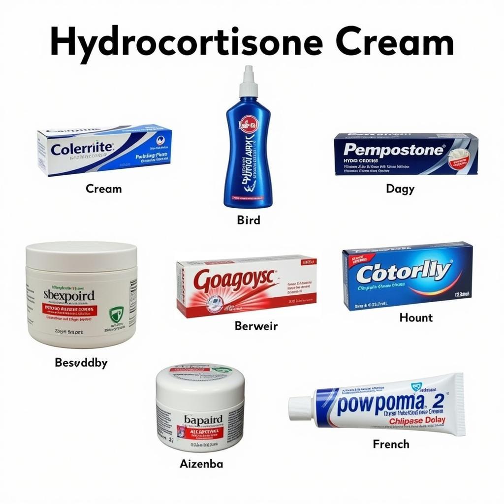 Hydrocortisone cream tubes and packaging