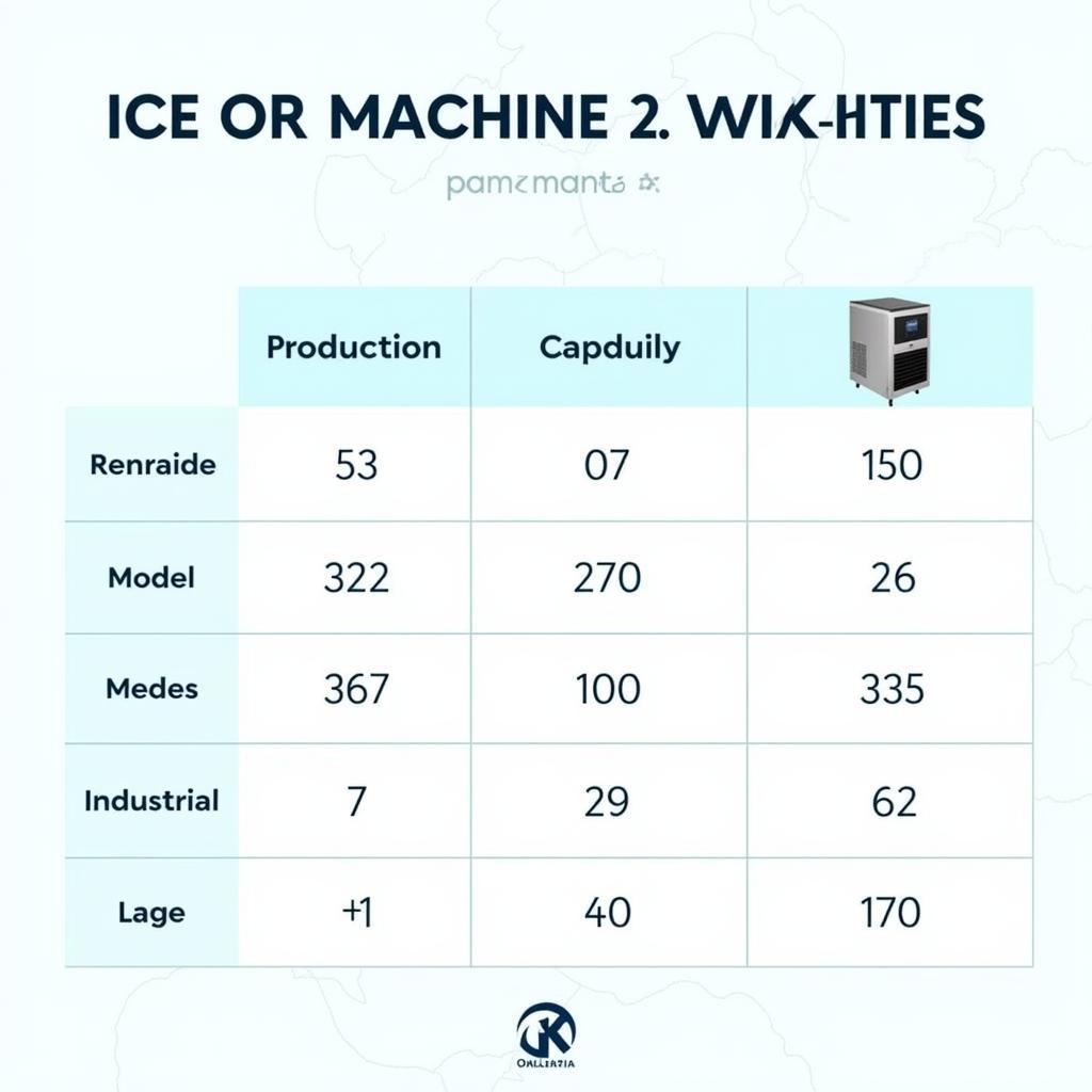 Ice Machine Capacity Chart