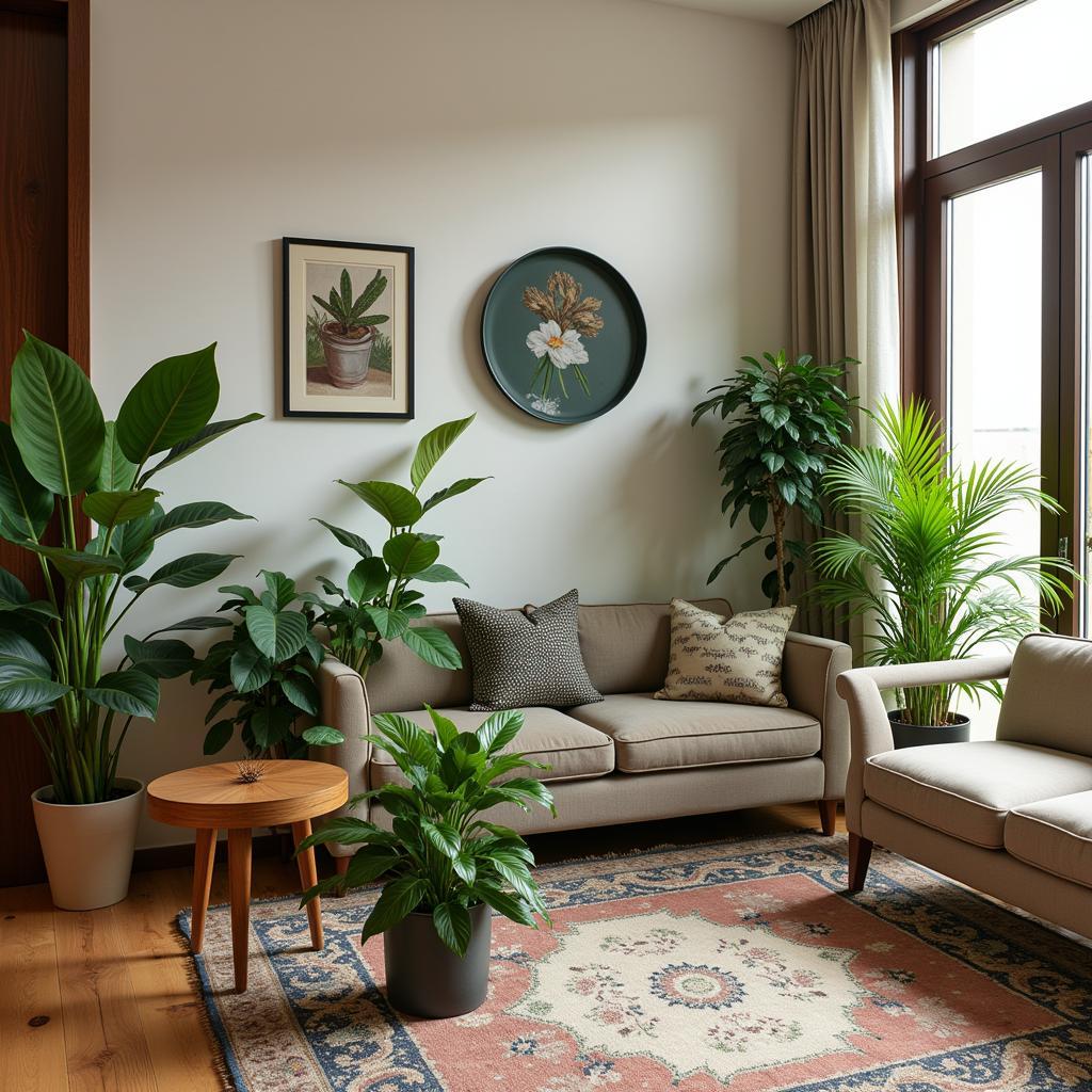 Indoor Plants in a Pakistani Living Room