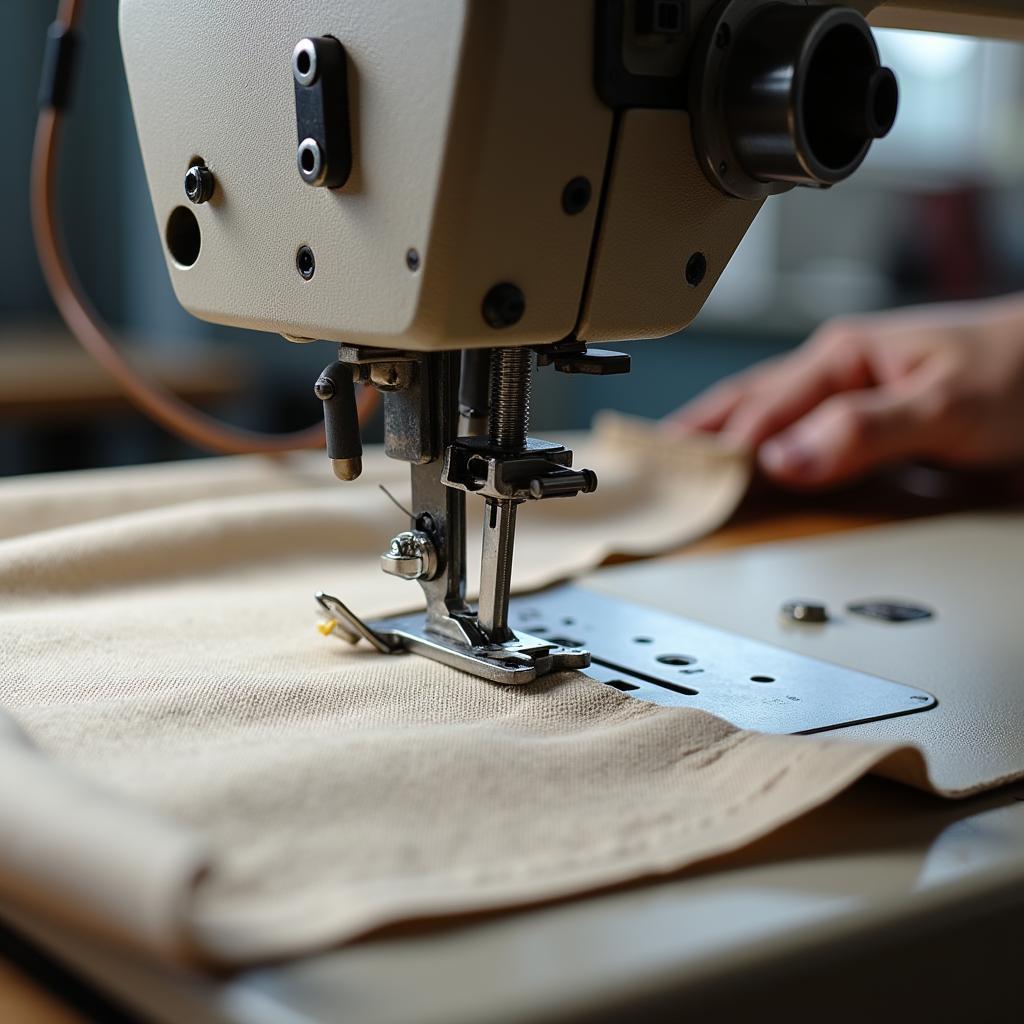 Industrial Bag Sewing Machine in Action