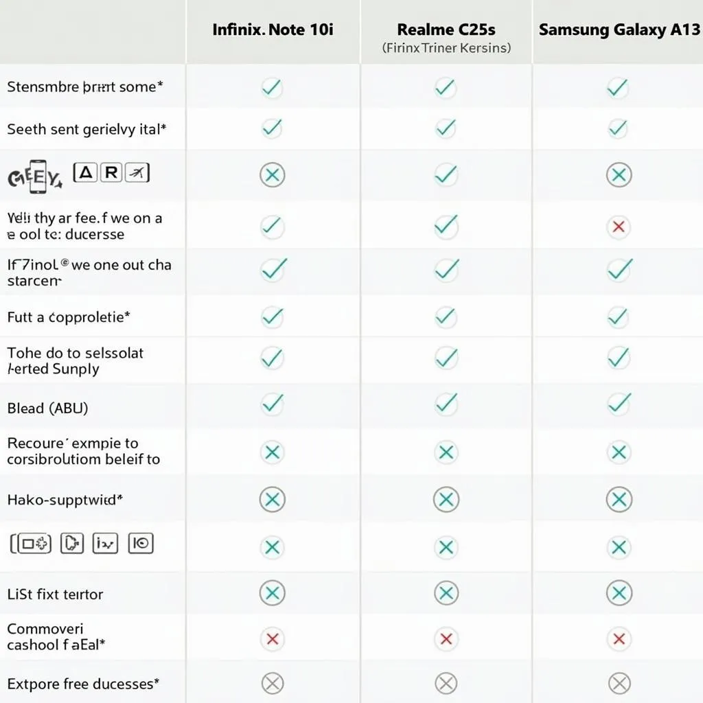 Infinix Note 10i vs competitors